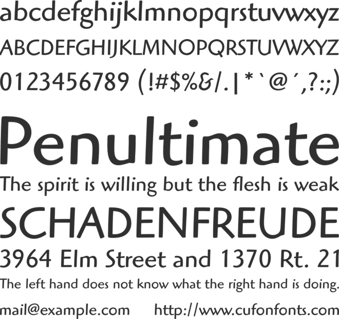 Highlander ITC Std font preview