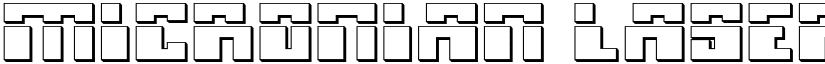 Micronian Laser 3D font