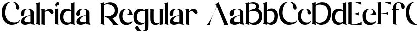 Calrida Regular font