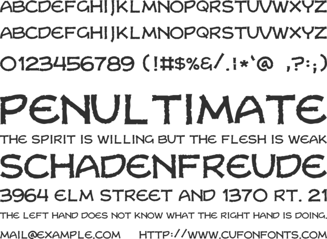 Dungeon Crawler CB font preview