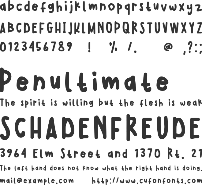 Ginny font preview