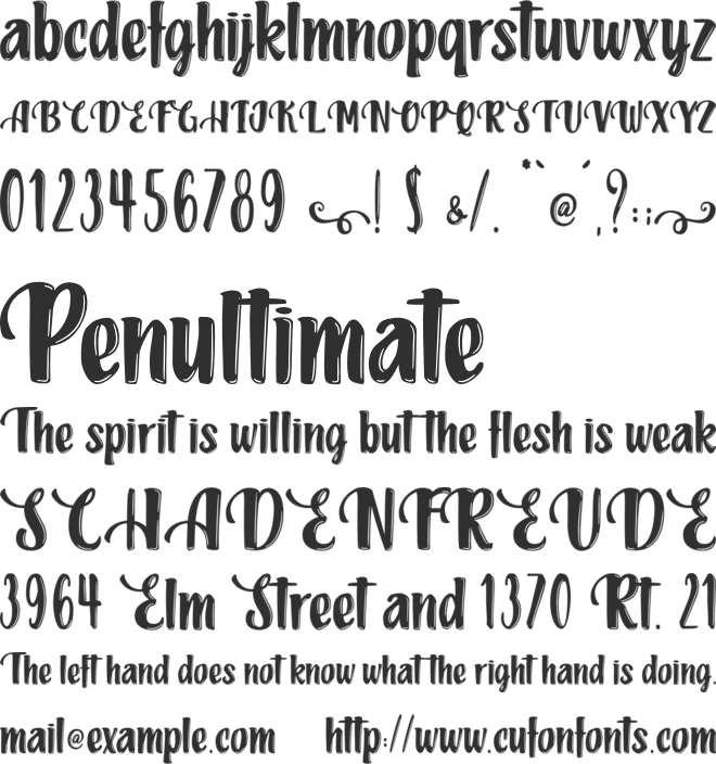Quark Cheese - Personal Use font preview