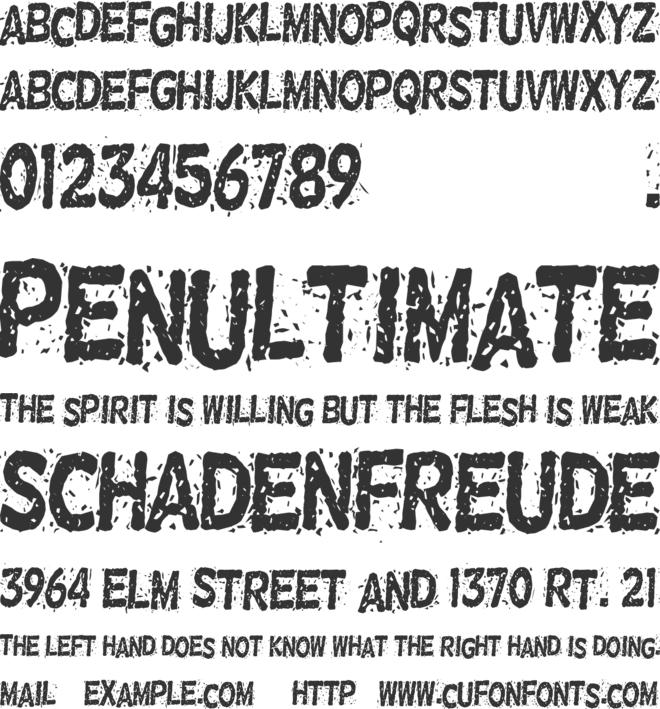 Nervous Rex font preview