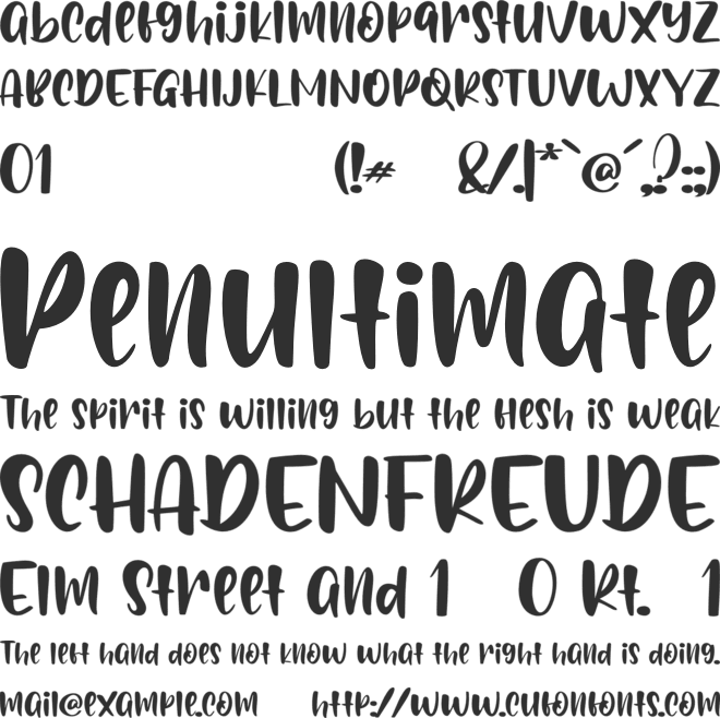 Big Stomach font preview