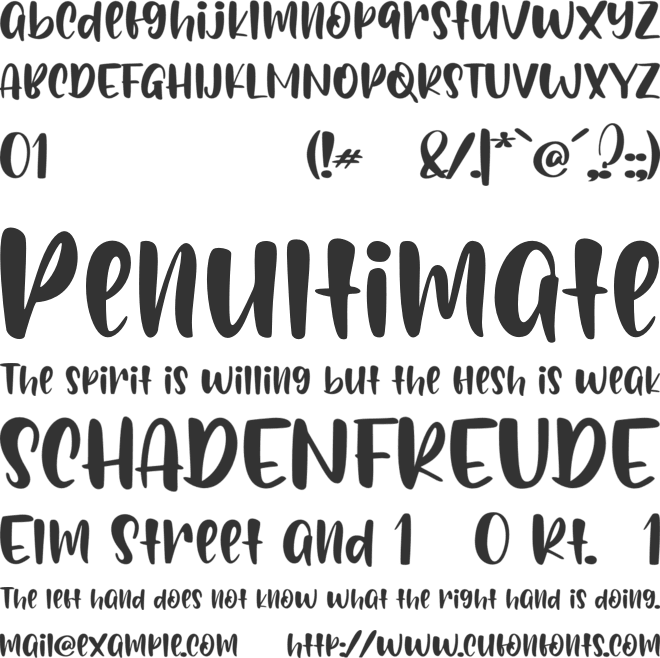Big Stomach font preview