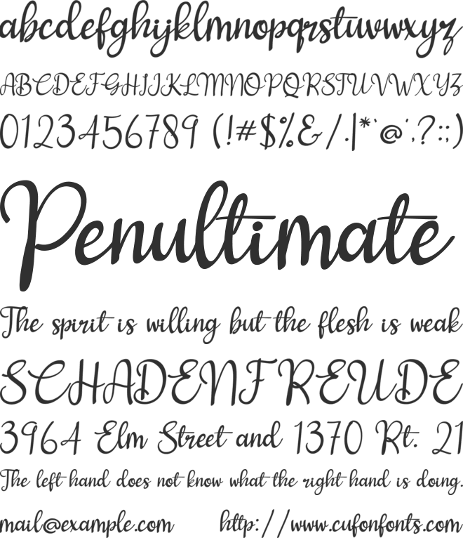 love and heart font preview