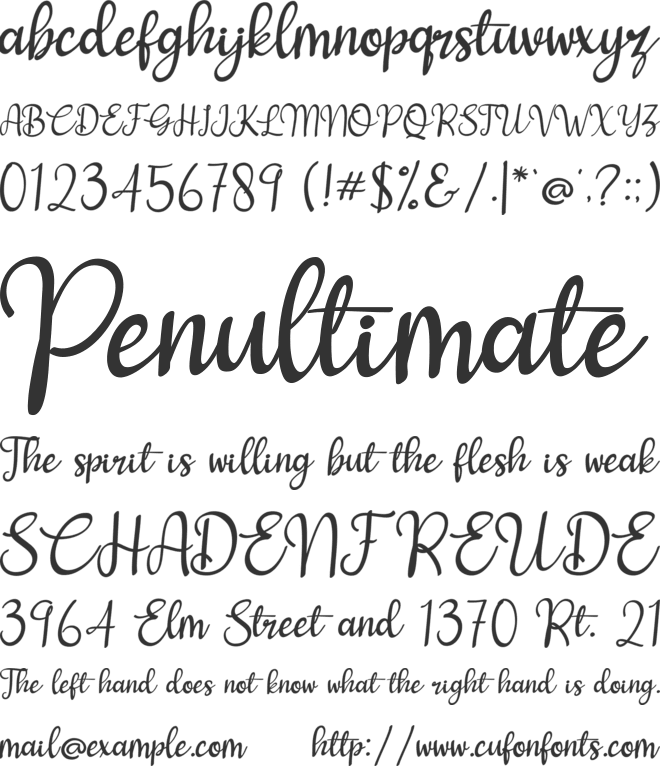 love and heart font preview