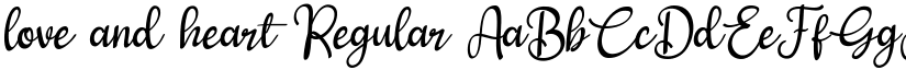 love and heart Regular font