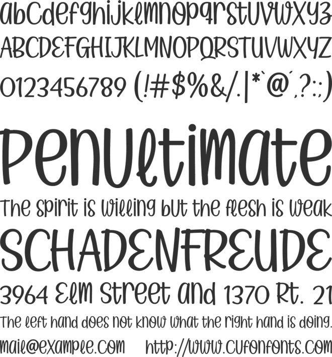 Yummy Ice Cream font preview
