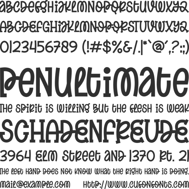 Spring Daily font preview