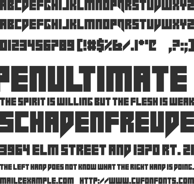 Dustfine font preview