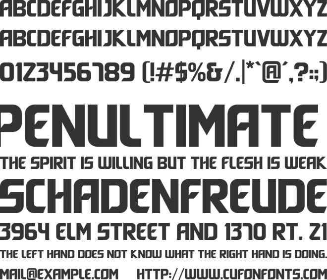 Benzo font preview