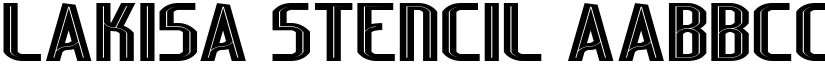 Lakisa Stencil font