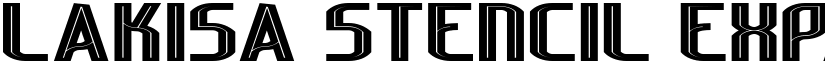 Lakisa Stencil Expanded font