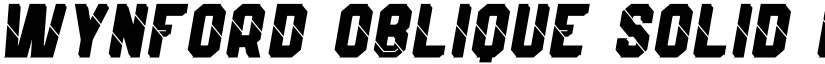 Wynford Oblique Solid Alt. font