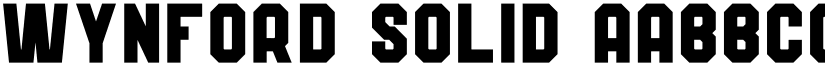 Wynford Solid font