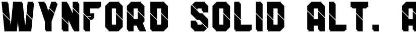 Wynford Solid Alt. font
