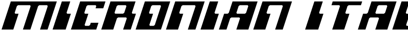 Micronian Italic font
