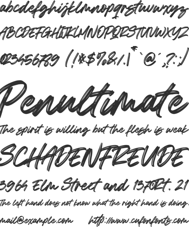 Besteam font preview