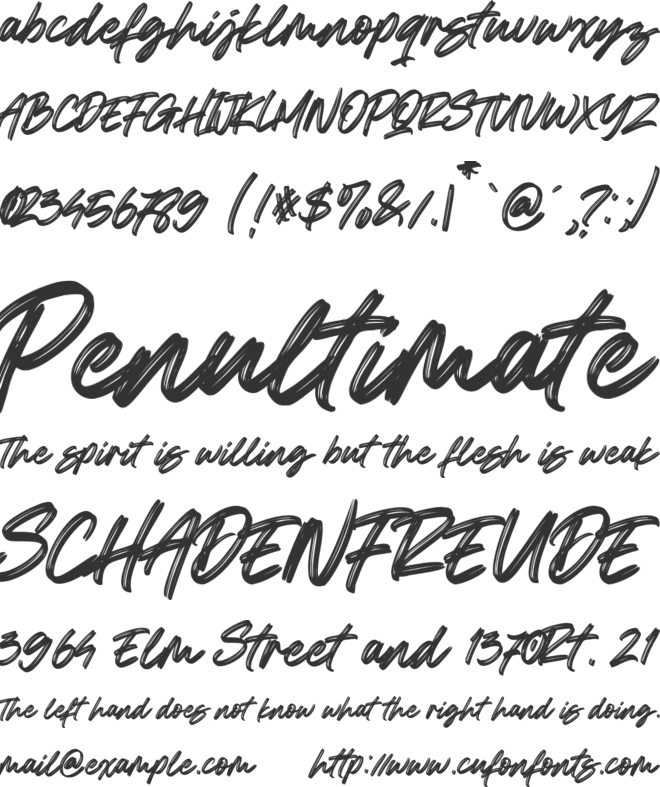 Besteam font preview