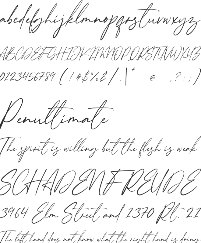 Almondita font preview