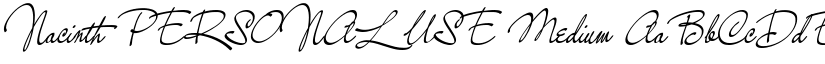 Nacinth PERSONAL USE Medium font