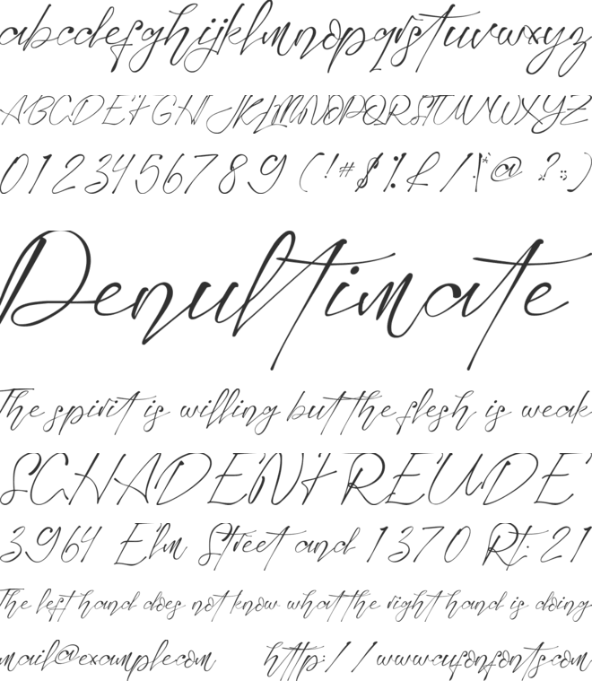 Montelly font preview
