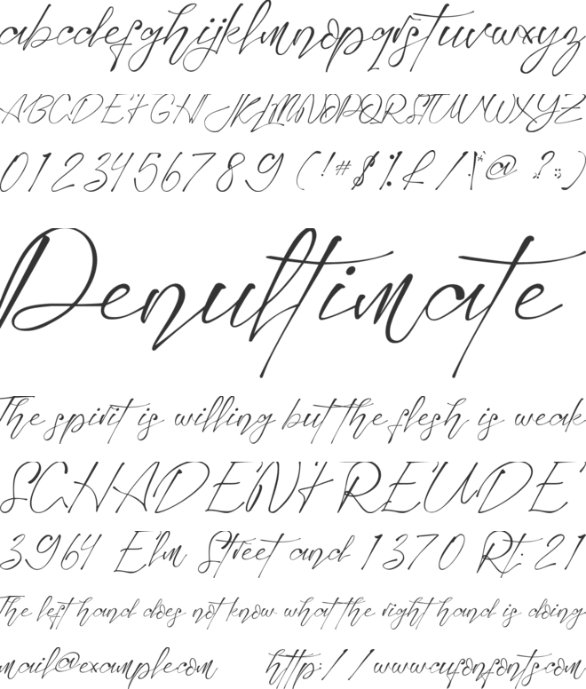 Montelly font preview