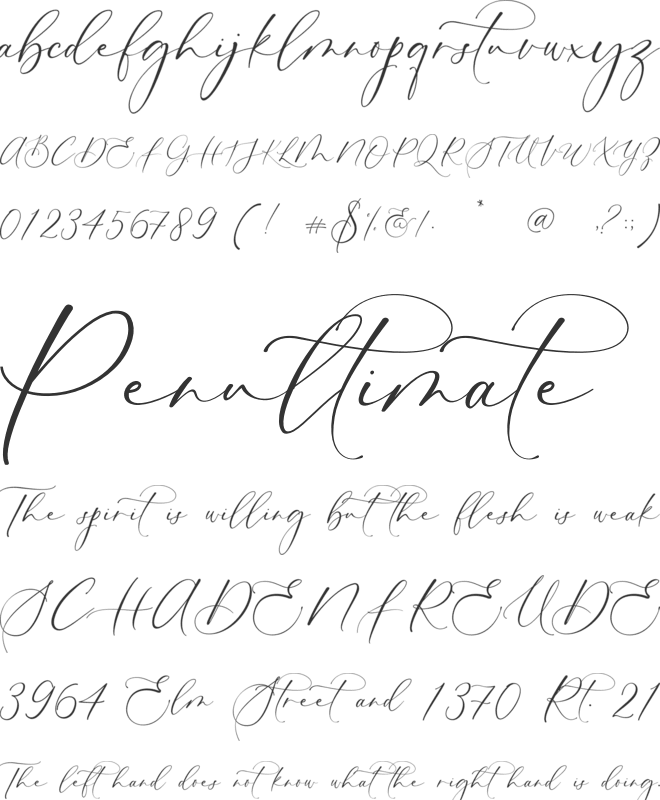 Baliland font preview