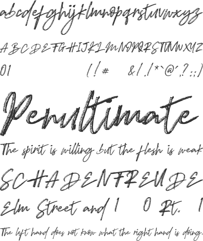 Sandblast font preview