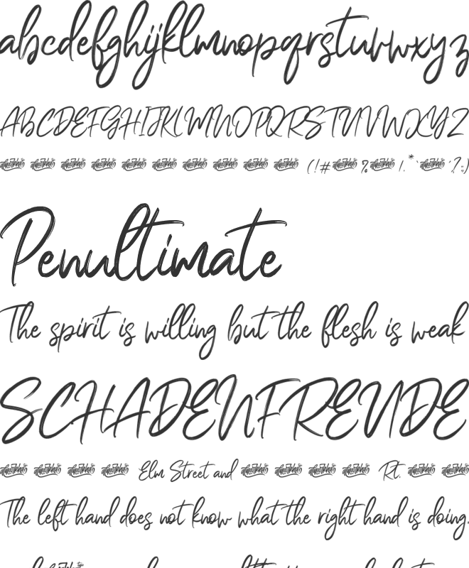 Bella Sweety font preview