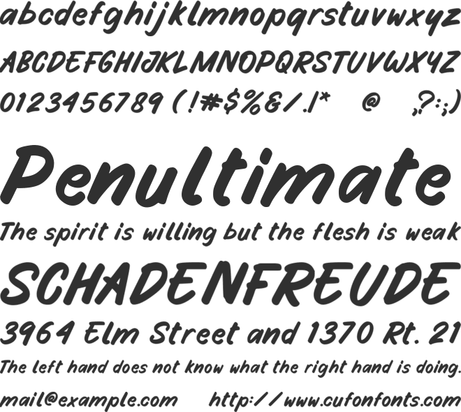 Fruity Stories font preview