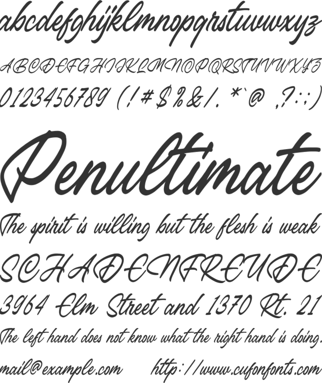 Belsmont font preview