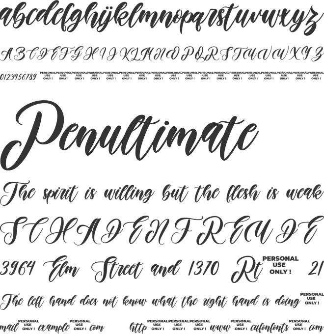 Mallaba font preview