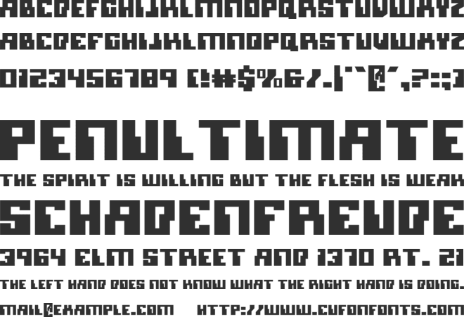 Micronian font preview