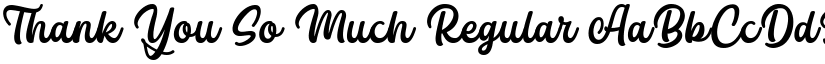 Thank You So Much Regular font
