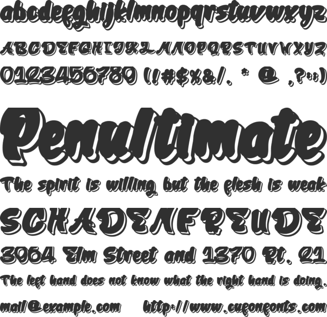 Cleanliness Power font preview