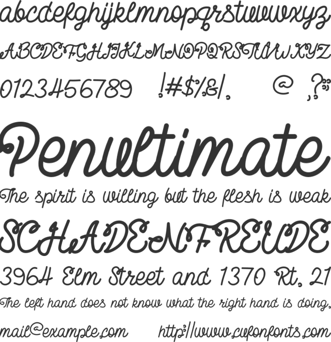 Little Thomas font preview