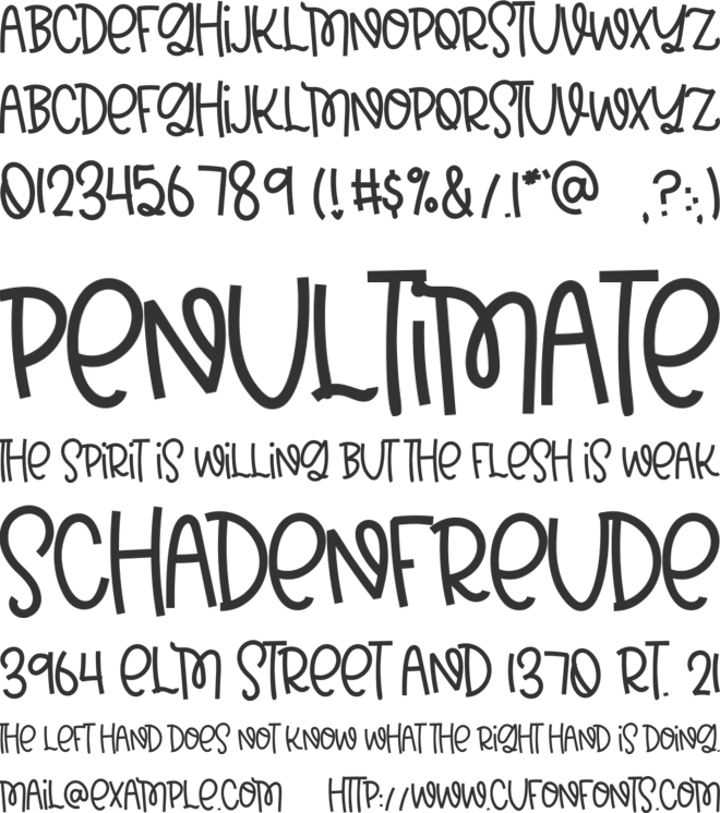 FB-ManyMondays font preview