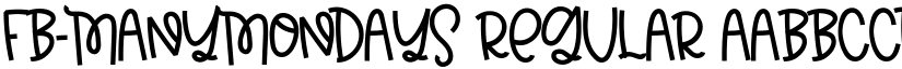 FB-ManyMondays Regular font