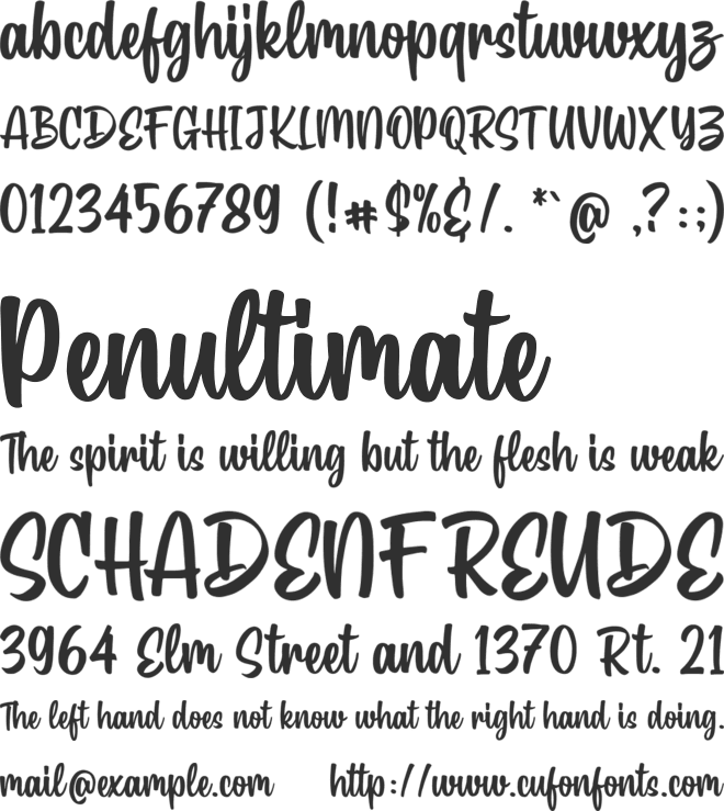 Andoly Cokie font preview