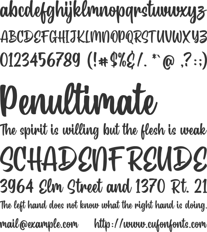 Andoly Cokie font preview