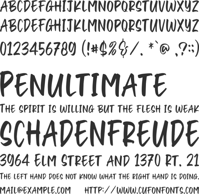 Craptons font preview