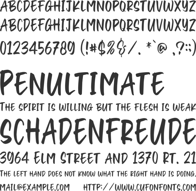 Craptons font preview