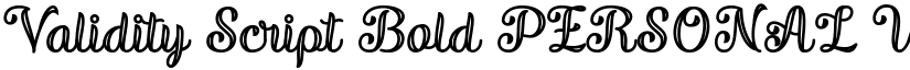 Validity Script  PERSONAL U font download