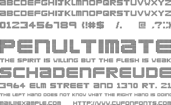 Clubland font preview