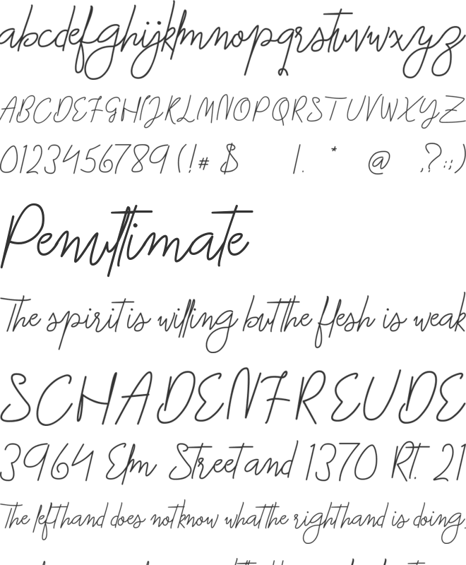 Macarons font preview