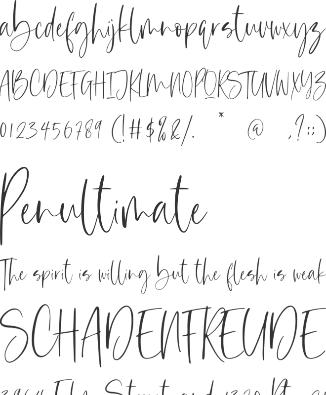 Sundine font preview