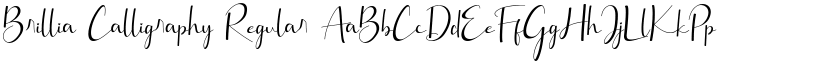 Brillia Calligraphy Regular font