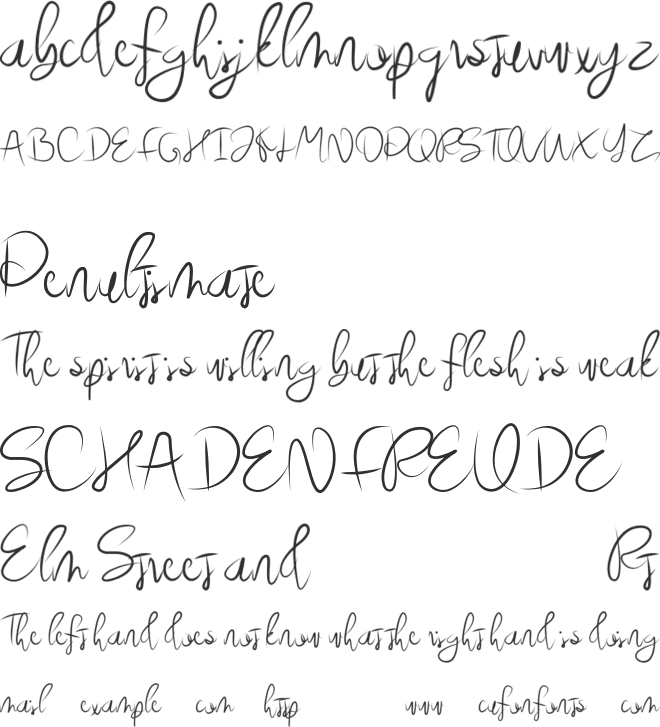 Chendy font preview